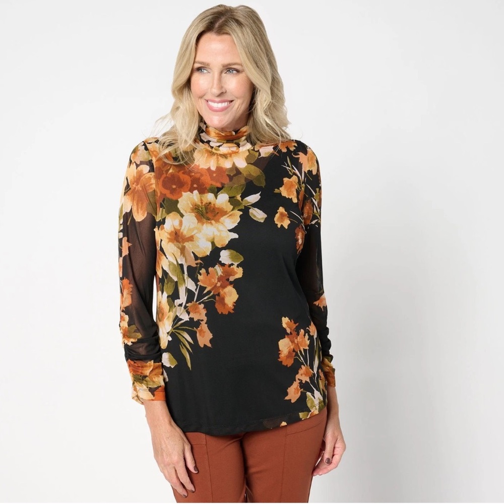 Susan Graver Multicolor Floral Blouse